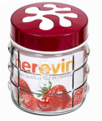 IRIS üveg fűszertartó négyzetes mintával 1.000ml, piros, lila vagy zöld színű 135901-000 (135901-000)