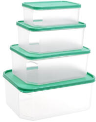 TOO KT-144 4 db-os téglalap ételtároló doboz szett 800ml+1.800ml+2.800ml+4.800ml (KT-144) - mixershop