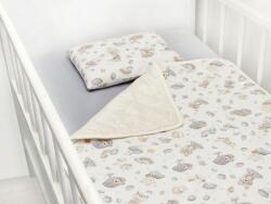 Scamp velvet ágynemű garnitúra / CloudCoalaVanilla (AGNV013)