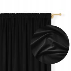Tekstylier Velúr Függöny Szalagos béka alagút 140x250 Velvet vastag velúr Fekete (Czarna zasłona welurowa 140x250 na taśmie)