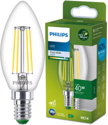 Philips LED izzó E14 gyertya B35 2.3W = 40W 485lm 210lm/W 4000K Semleges 300° A OSZTÁLY UltraEfficient Philips (8720169310674)