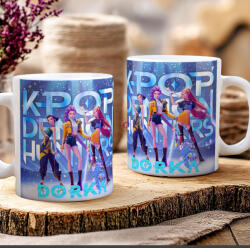 Deconline Crafts Egyedi neves KPOP "Démonadászok" HD bögre személyre szabható fehér (DO59427-CERAMIC-MUG)