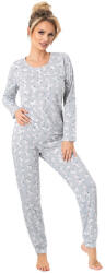 Donna Bunny női pamutpizsama, hosszú, szürke, XL