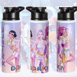 Deconline Crafts Személyre szabható KPOP "Démonadászok" PINK fém kulacs egyedi névvel 750 ml (DO59428-BOTTLE-750ML)