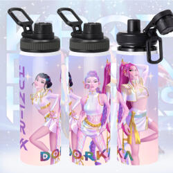 Deconline Crafts Személyre szabható KPOP "Démonadászok" PINK fém kulacs egyedi névvel 850 ml (DO59428-850)
