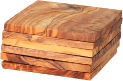 ATMOWOOD 6 db-os szögletes alátét készlet olívafából (Ref_331)