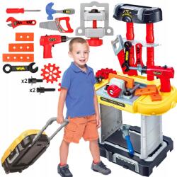 KinderSafe Nagy barkács műhely Fúrógép Szerszámok Kofferben (W077)