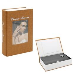 JUNIOR Könyvbe rejtett széf kulccsal zárható - fa/fém - 24x5, 5x16, 5 cm (AD-8586027270876)