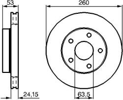Bosch féktárcsa BOSCH 0 986 478 195 for FORD (0 986 478 195)