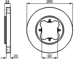 Bosch féktárcsa BOSCH 0 986 478 568 for HONDA, ROVER (0 986 478 568)