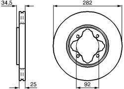 Bosch féktárcsa BOSCH 0 986 478 634 for HONDA (0 986 478 634)