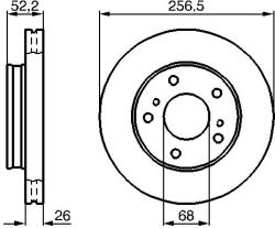 Bosch féktárcsa BOSCH 0 986 478 485 for NISSAN (0 986 478 485)
