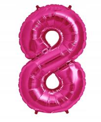 Amazon Nagy Fólia Lufi Születésnapra 8-AS Szám Intenzív Rózsaszín 40CM