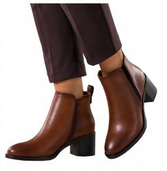 Camel Női Bokacsizma Kényelmes Széles Oszlopú Elegáns Divatos R 41 (7103190000416)