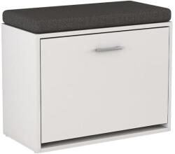 Vicco George fehér cipőtárolós pad - modern kialakítás