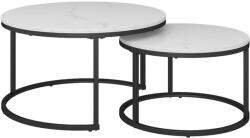 Vicco Livinity Montreal dohányzóasztal / kisasztal szett, 2 db, márványfehér
