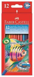 Faber-Castell Akvarell színes ceruza készlet ecsettel 12 db-os (TFC114413) - iskolataskawebshop