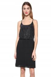 Desigual Ruha, fekete, pliszírozott, Size 36, díszítőkövekkel (597668)