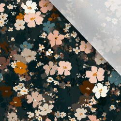 Takoy Jersey Takoy mini fekete virágok Seina