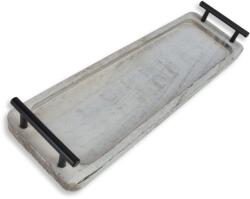  Fogantyús fa tálca vintage fehér 40x12cm 24/#