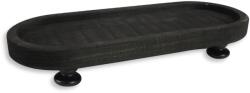  Ovális fa tálca lábon fekete 40x16cm 24/#