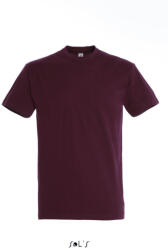 SOL'S Férfi IMPERIAL környakas rövid ujjú pamut póló, SOL'S SO11500, Burgundy-3XL (so11500bu-3xl)