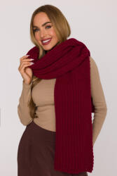MOE Hosszú, bordázott szövésű sál | bordó