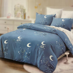 idealisotthon Éjszakai égbolt 7 részes kétoldalas ágyneműhuzat - tengerkék (IO-SY-BL-NTSY-7-SBE)