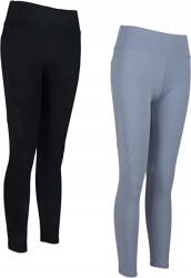  Női Sport Leggings 2DB-OS Szett Szürke Fekete L/XL Méret