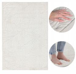 e-floor Nappali Szőnyeg Plüss Szoba 120x170cm Levelek Krém Csúszásgátló (dywan pluszowy do pokoju puszysty EF9924)