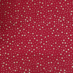  Karácsonyi textil - Piros-arany csillagos