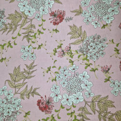  Mintás textil - Rózsaszín virágos
