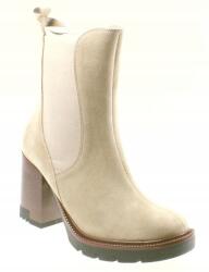 Fabio Fabrizi 1087 Bézs Velúr Bokacsizma 37-ES Méret (1087)