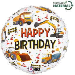 Balloons4party Balon folie utilaje constructii Happy Birthday 46 cm