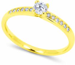 White & Black Labor briliáns gyémánt eljegyzési gyűrű - 0, 38 karát (AU14071)