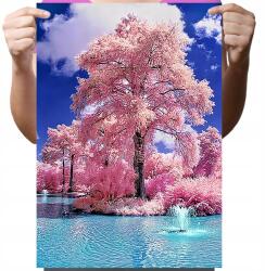  Gyémánt Hímzés Diamond Painting Gyémánt Mozaik 5d Gyerekeknek Fa (Haft Diamentowy, Natura, Drzewko)