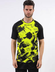 Givova SHIRT ART INTERLOCK M/C dressz fluo sárga-fekete L