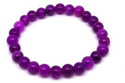 R. M. ékszer Jáde szinezett lila gyerek golyó karkötő 6mm (059706)