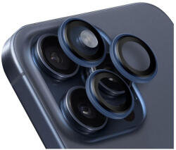 OBAL: ME lencsevédő Apple iPhone 15 Pro/15 Pro Max készülékhez, kék Titanium (57983125792)