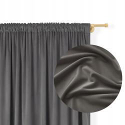 Tekstylier Velúr Függöny Szalagos béka alagút 140x250 Velvet vastag velúr Grafit (Grafitowa zasłona welurowa 140x250 na taśmie)
