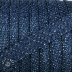  Bavlnená šnúra plochá 15 mm Denim blue