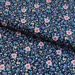  Pamutvászon Flowers Tara navy design B digital print