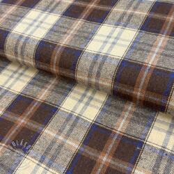  Pamutvászon YARN DYED CHECK BRUSHED brown