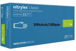 Mercator Medical Nitril kesztyű, Size S, kék, pormentes (RD30096002)