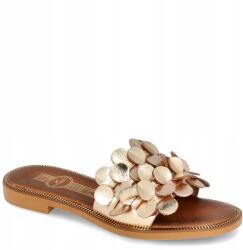 Lemar Klasszikus bőr flip-flop papucs Lemar 40381 Arany 40 (LEMAR 40381 BF. ZŁOTO)