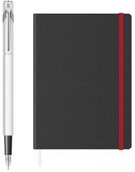 Caran d'Ache Set Stilou Caran D Ache 849 alb + Notes Velvet A5 cu elastic (PACHETPARKER52(7))