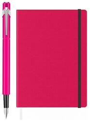 Caran d'Ache Set Stilou Caran D Ache 849 roz + Notes Velvet A5 cu elastic (PACHETPARKER52(5))