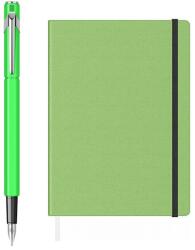 Caran d'Ache Set Stilou Caran D Ache 849 verde + Notes Velvet A5 cu elastic (PACHETPARKER52(3))