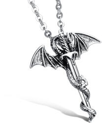 BeSpecial Colier inox Dragon E i Sabie , Simbol al Curajului E i Puterii (KOP32)