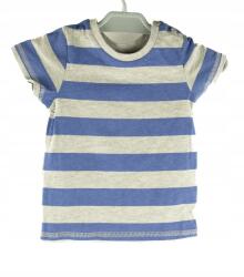 MATALAN Kék Csíkos Baba Póló 3-6 Hónapos Korig